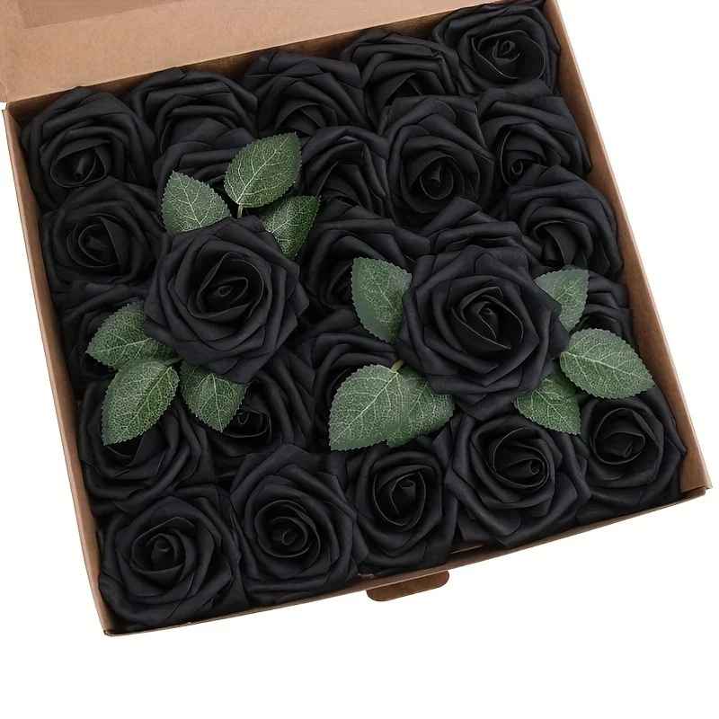 25pcs Artificial Rose Flowers with Stem