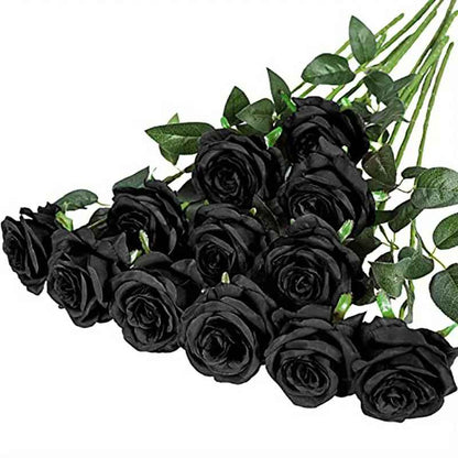 12pcs Realistic Artificial Rose Bouquet