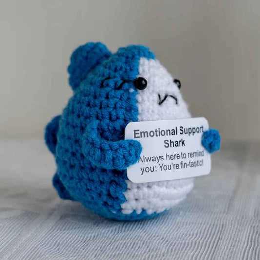 Cute Crochet Inspirational Positive Animal Doll with Card