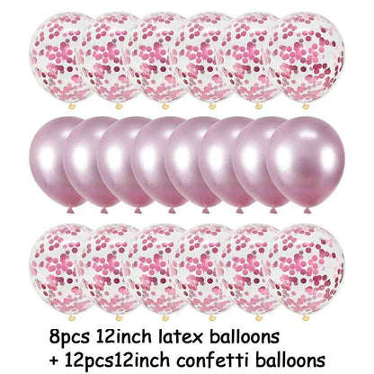 20Pcs Metallic Confetti Balloon Set