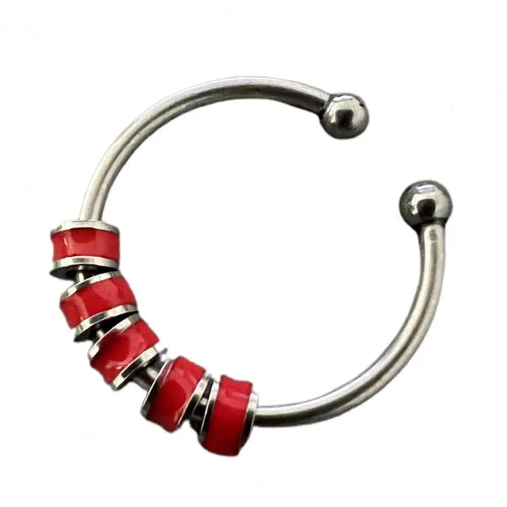 Cute Fidget Finger Rings with Enamel Bead