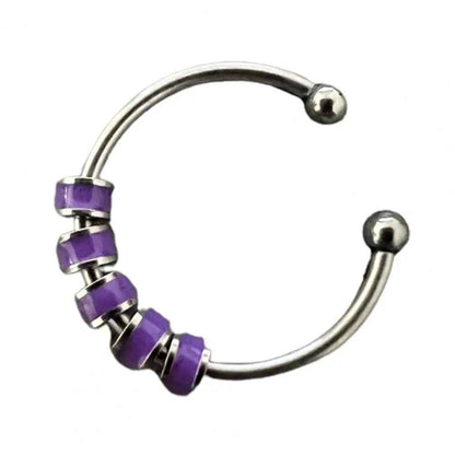 Cute Fidget Finger Rings with Enamel Bead