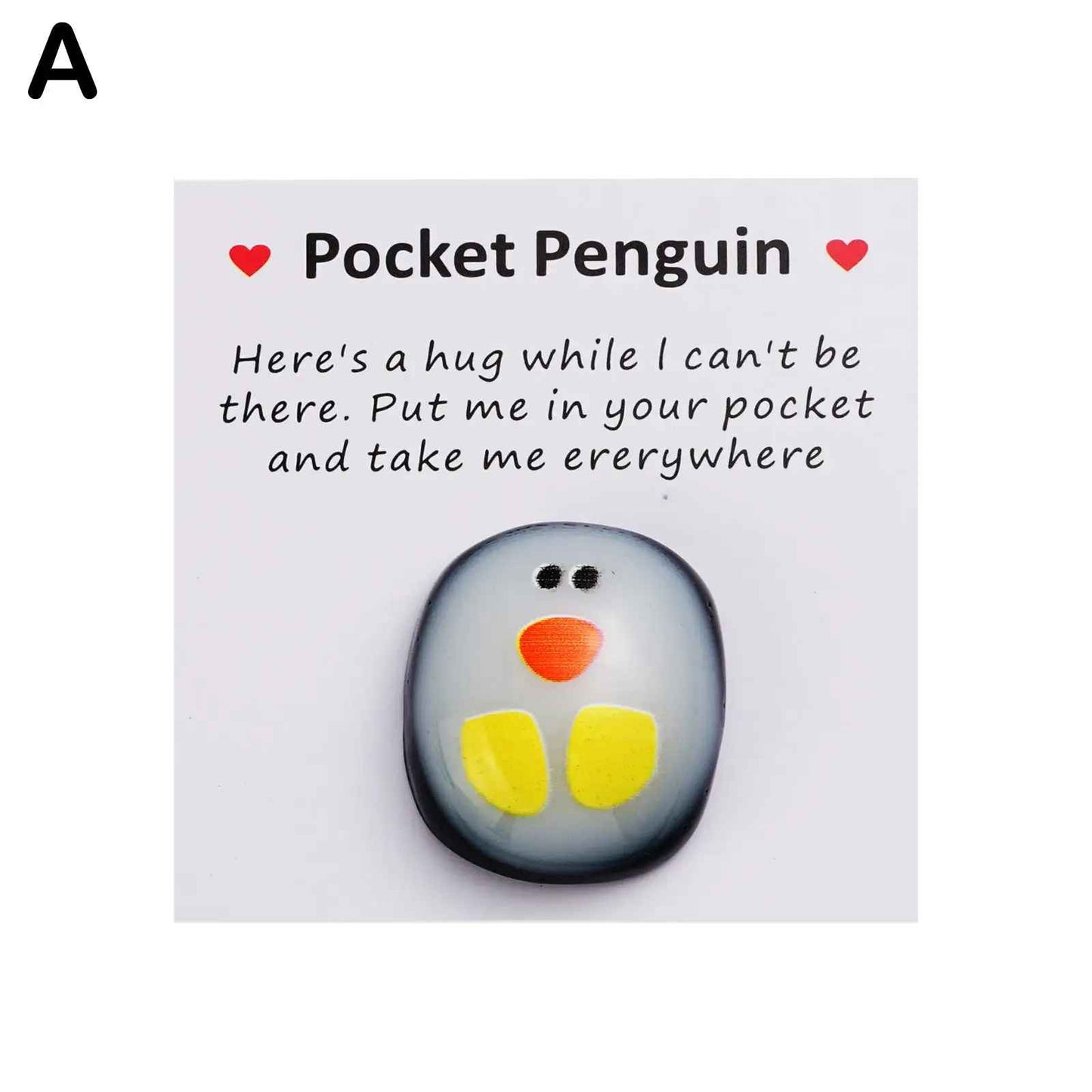 A Little Pocket Penguin Hug Keepsake Ornament with Greeting Card