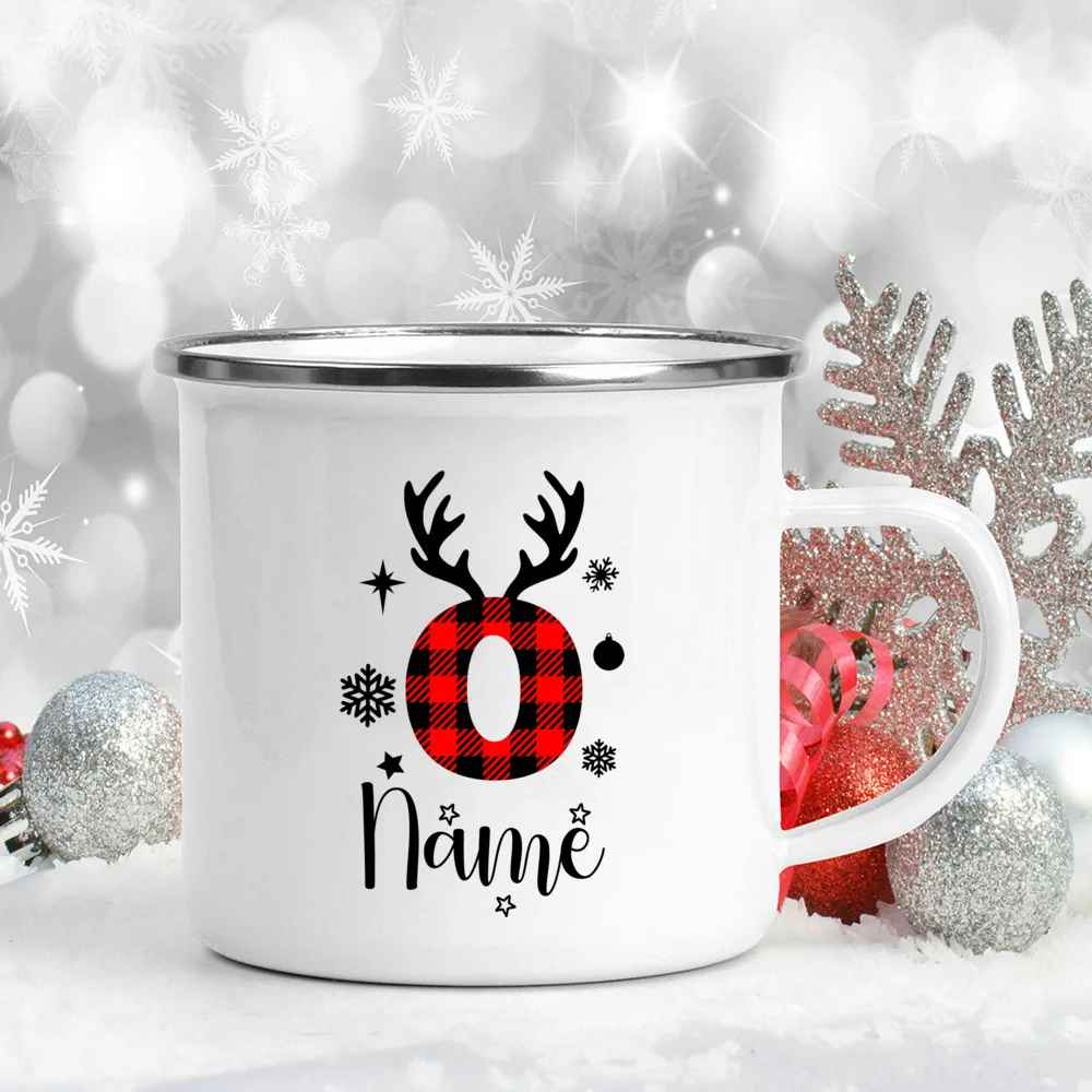 360mL Personalized Christmas Enamel Name Mug