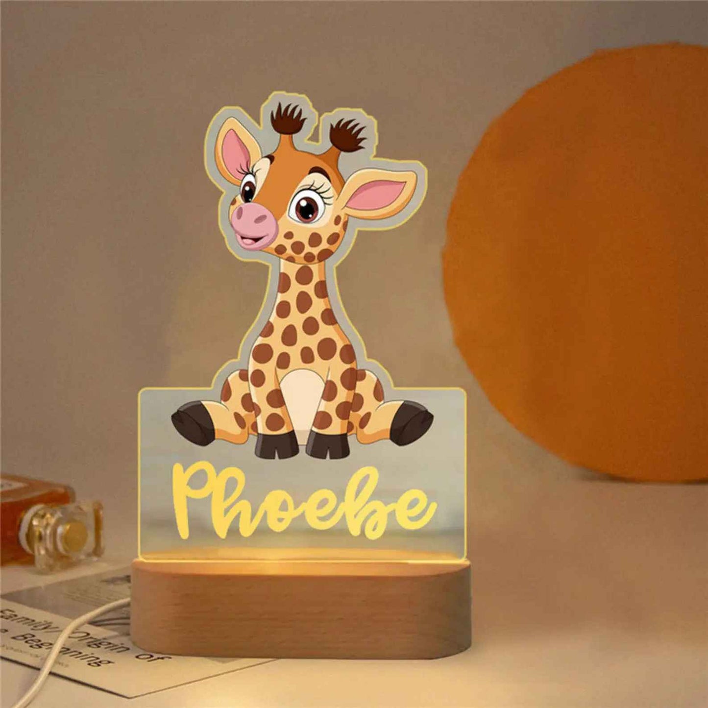 Personalized Children Animal Night Acrylic Lamp