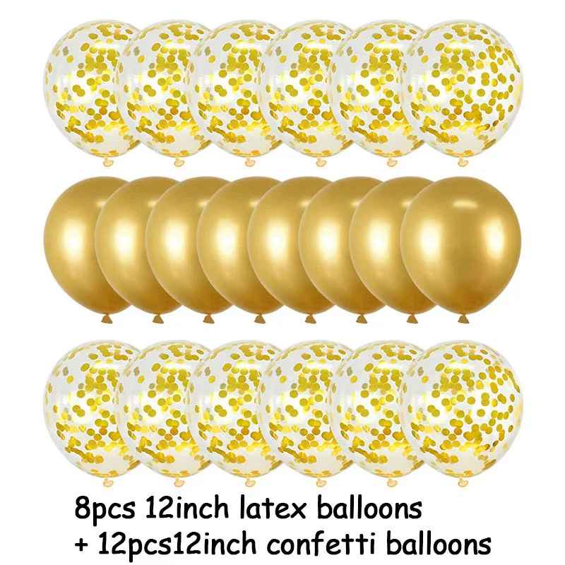 20Pcs Metallic Confetti Balloon Set