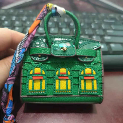 6cm House-Shaped Mini Earphone Bag Keychain