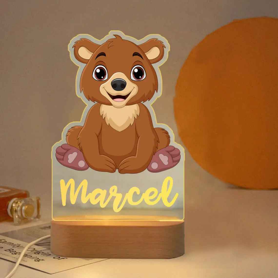 Personalized Children Animal Night Acrylic Lamp