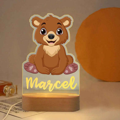 Personalized Children Animal Night Acrylic Lamp