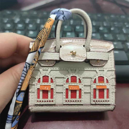 6cm House-Shaped Mini Earphone Bag Keychain