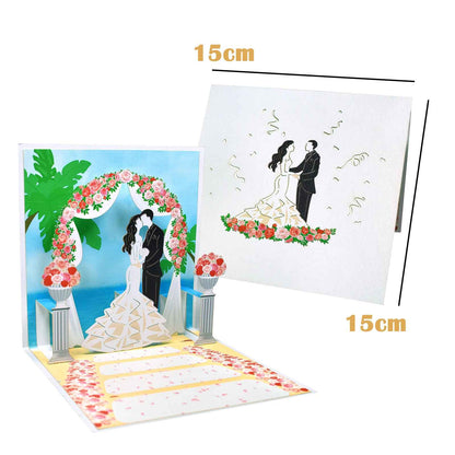 Romantic 3D Pop-Up Greeting Card with Envelope