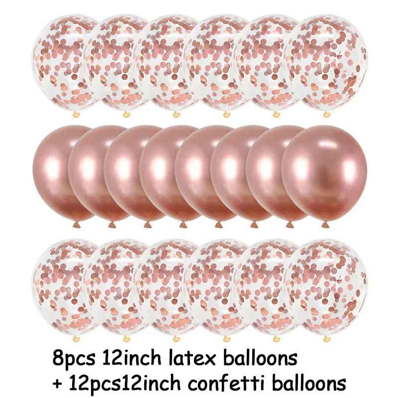 20Pcs Metallic Confetti Balloon Set