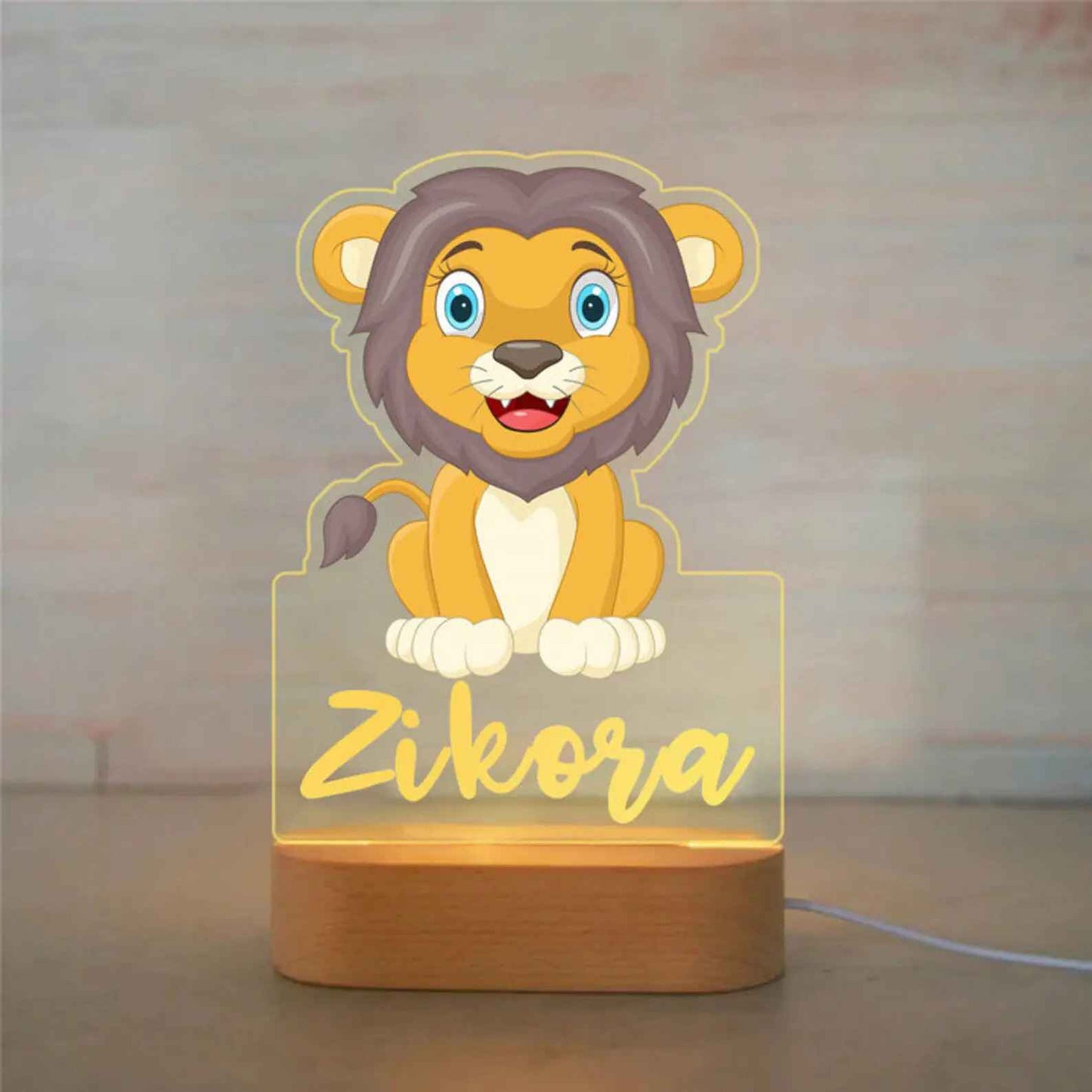 Personalized Children Animal Night Acrylic Lamp