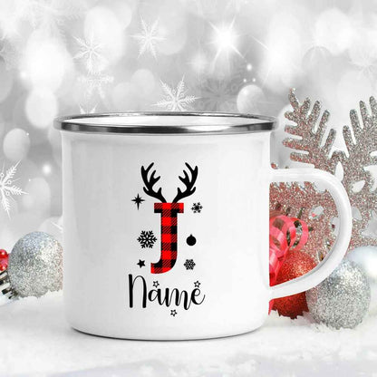 360mL Personalized Christmas Enamel Name Mug