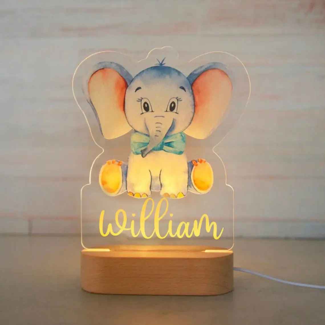 Personalized Children Animal Night Acrylic Lamp