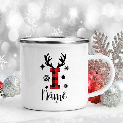 360mL Personalized Christmas Enamel Name Mug