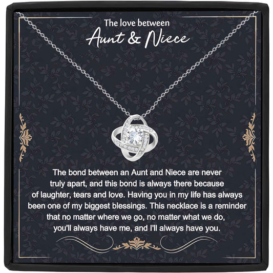 Aunt and Niece Love Knot Necklace