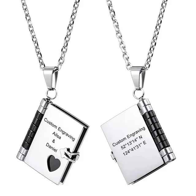 Personalized Custom Text Envelope Necklace