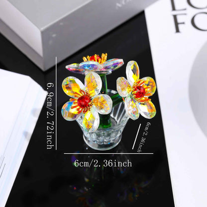 Cute Mini Crystal Flower Decoration