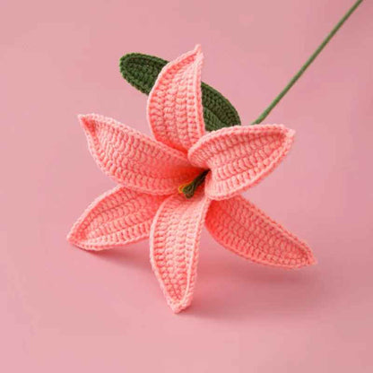 Artificial Hand-Knitted Lily Flower