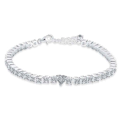 Elegant Silver Lucky Symbol Zircon Bracelets