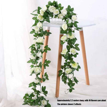 2.2m Artificial Rose Flower Vine Wedding Garland