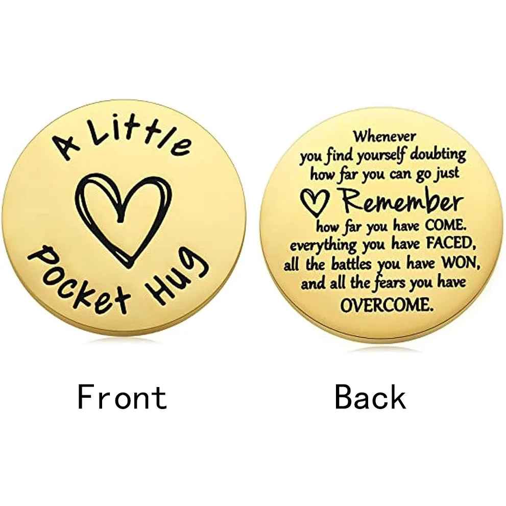 1PC Little Pocket Hug Token – Inspirational Reminder Coin for Motivation and Encouragement