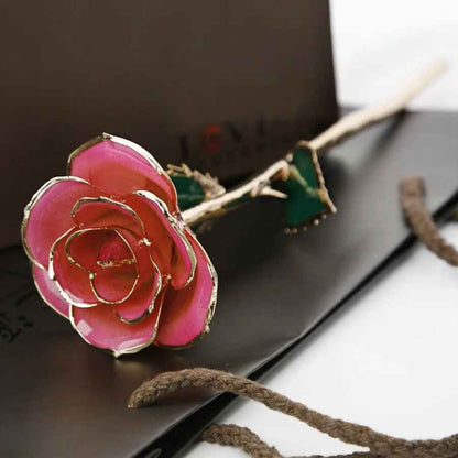 24K Eternal Gold Plated Artificial Rose