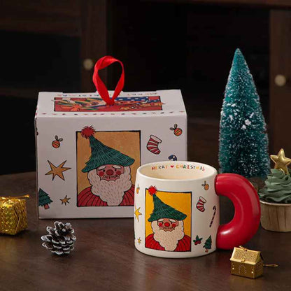 601-700mL Large Creative Christmas Ceramic Mug