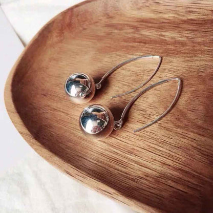 Sterling Silver Ball Hook Earrings