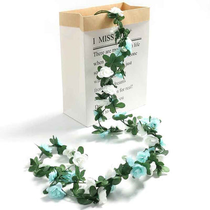 2.5m Artificial Silk Rose Flower Vine Wedding Garland