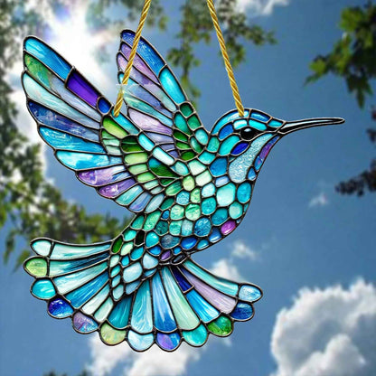 Acrylic Hummingbird Pendant for Home Entrance