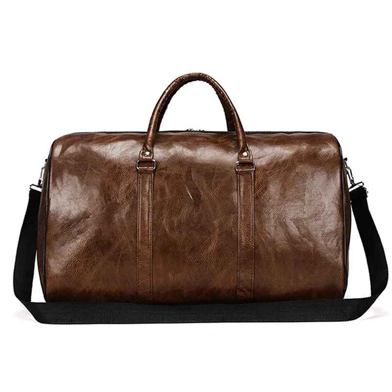 Large Leather Duffle Travel Bag