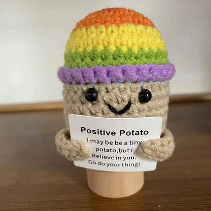 Colorful Positive Emotional Support Potato Doll with Card