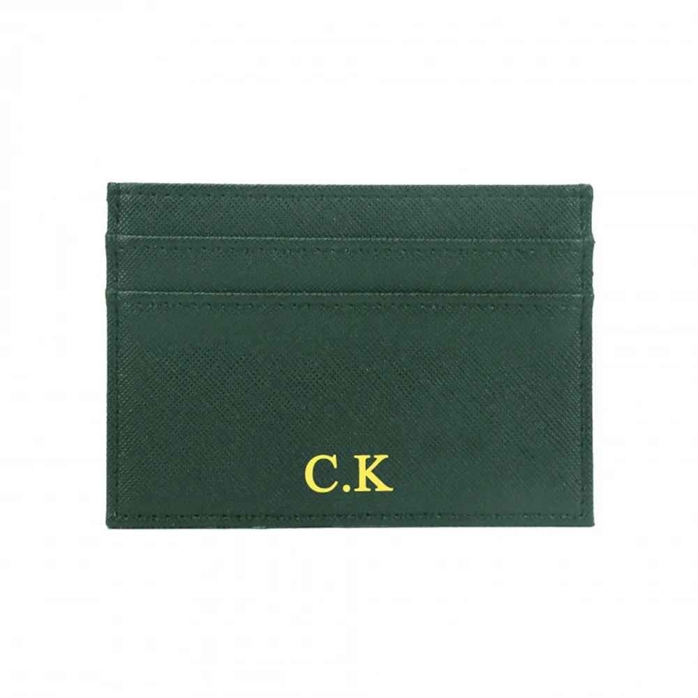 Custom Letters PU Leather Credit Card Holder