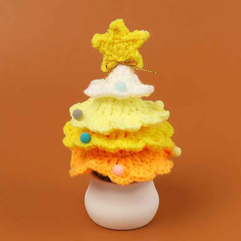 Crochet Flowers Hand-knitted Artificial Christmas Tree