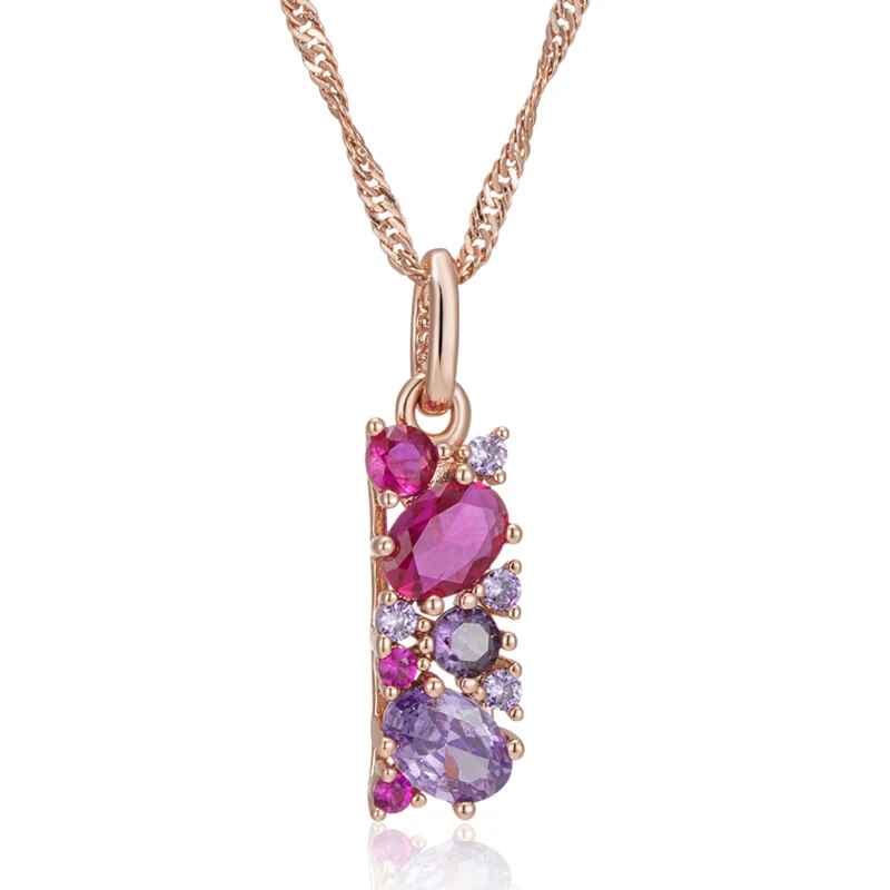 Mystical Purple Zircon Pendant Necklace