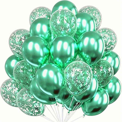 20Pcs Metallic Confetti Latex Party Balloons