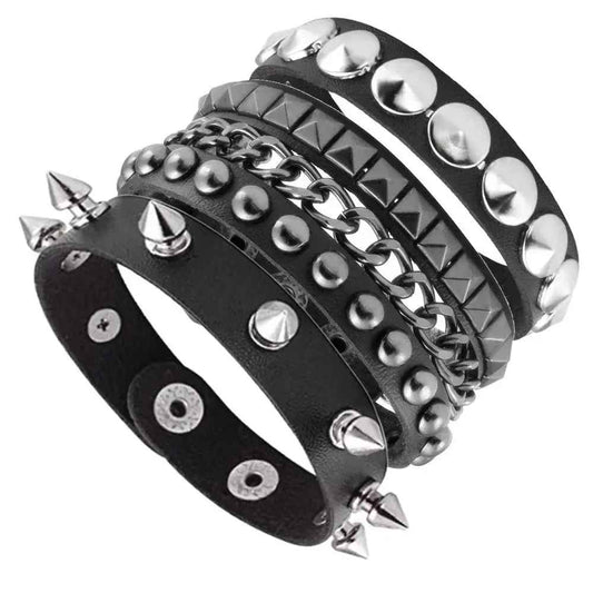 3PCS/Set Black Goth Emo Boho Bracelets