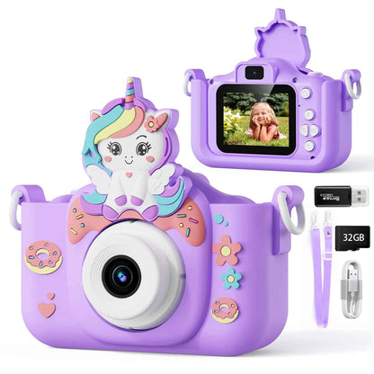 Children 1080P HD Screen Digital Camera with 32GB Card