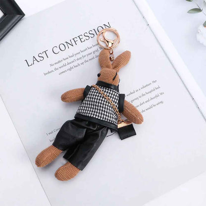 Doll Fashion Rabbit with Bag Keychain