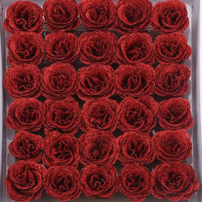 30pcs Artificial Crystal Glitter Roses Flower Bouquet