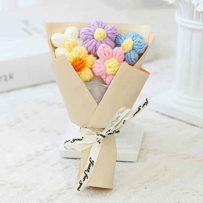 Creative Mini Knitted Flower Bouquet