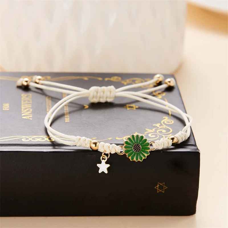 Cute Sunflower Daisy Adjustable Bracelet