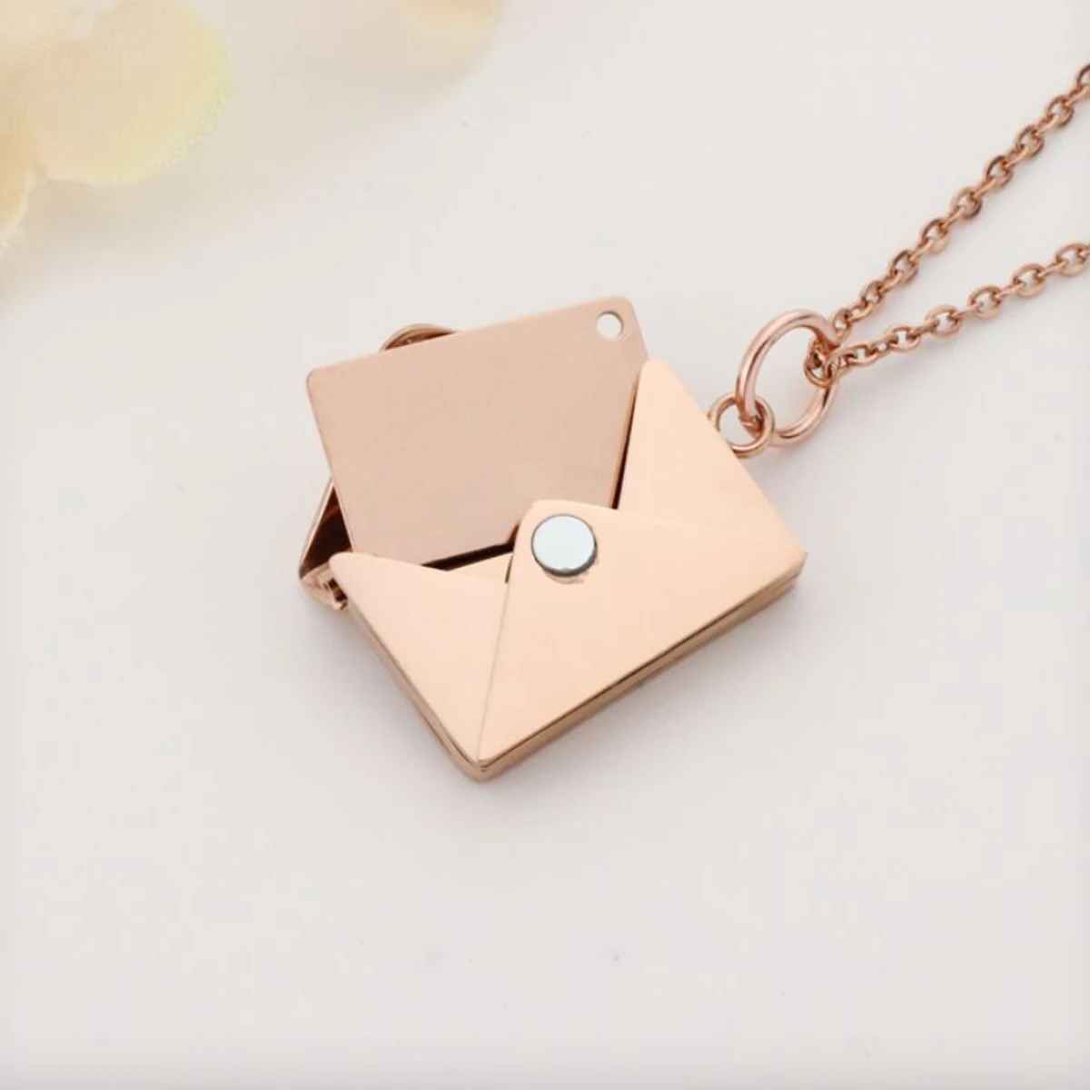 Elegant Envelope Stainless Steel Necklace