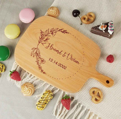 Personalized Cutting Board Charcuterie Board with Handle