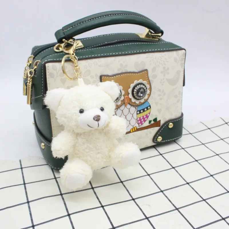 Cartoon Curly Teddy Bear Keychain