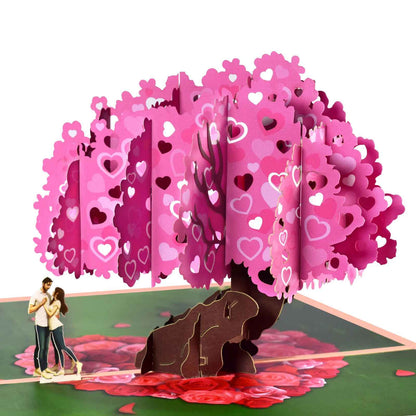 Romantic 3D Pop-Up Greeting Card with Envelope