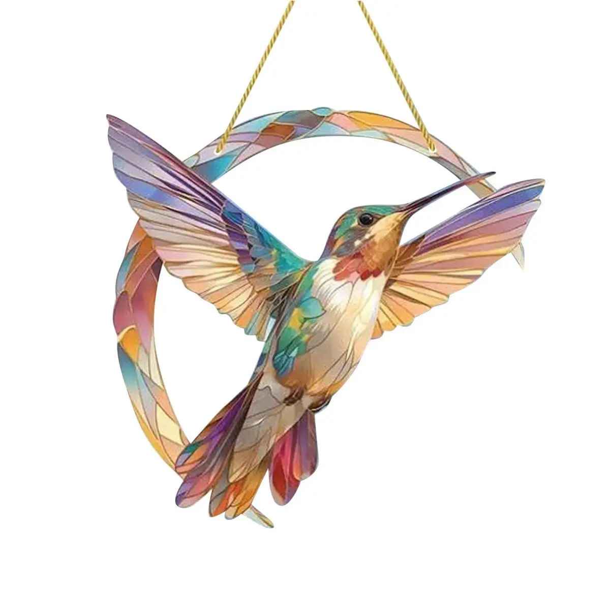 Acrylic Hummingbird Pendant for Home Entrance