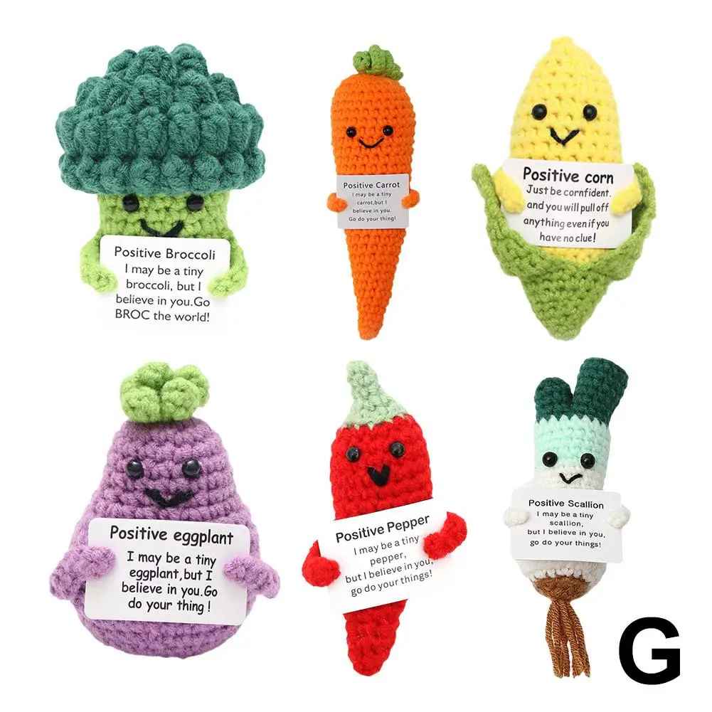 Cute Crochet Emotional Support Positive Vegetable Doll